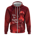 Australia AIDS Awareness Month Zip Hoodie Take The Rights Path Aboriginal Art
