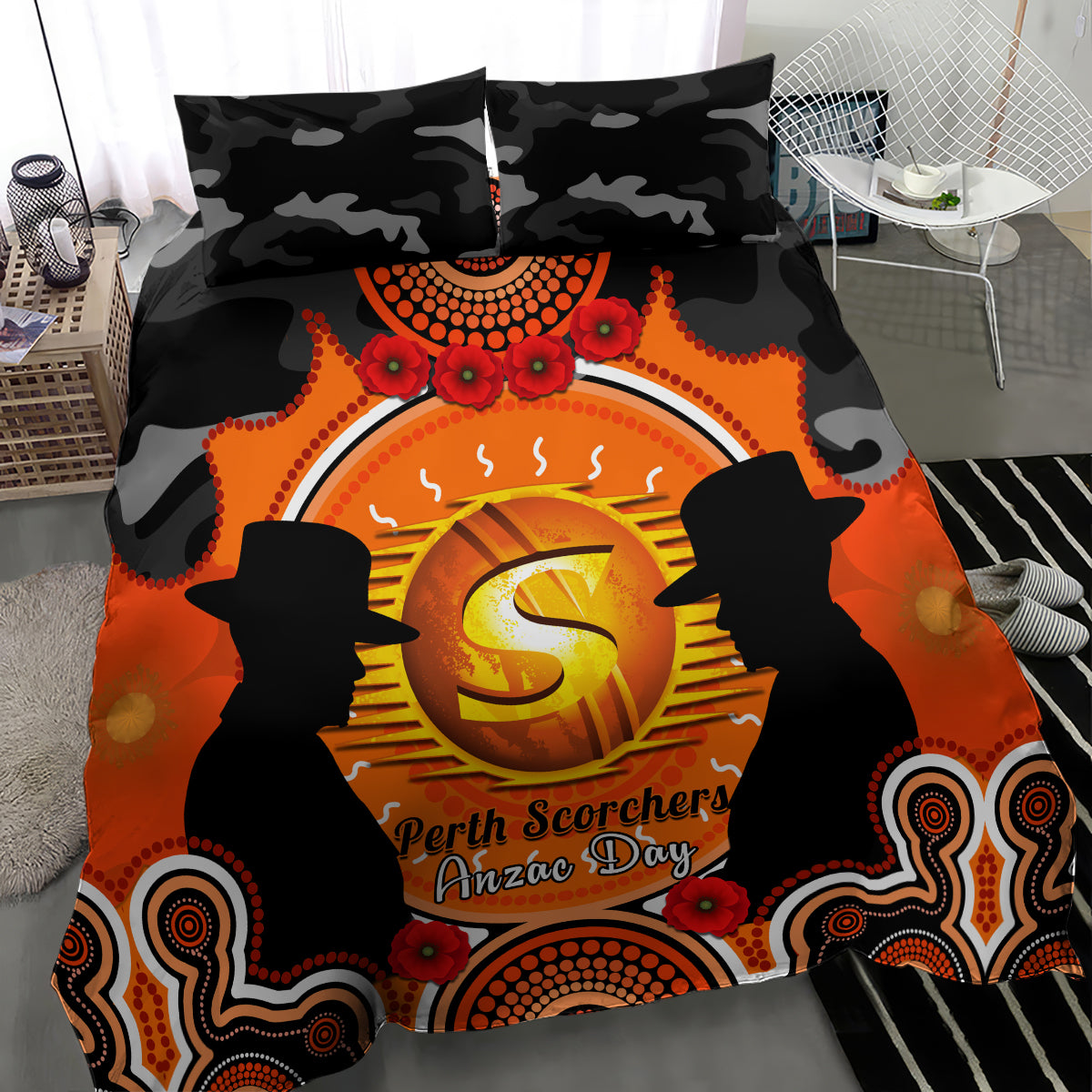 perth-scorchers-anzac-2024-bedding-set-lest-we-forget-poppy-mix-camouflage