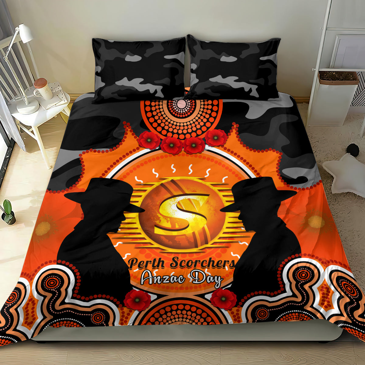 perth-scorchers-anzac-2024-bedding-set-lest-we-forget-poppy-mix-camouflage
