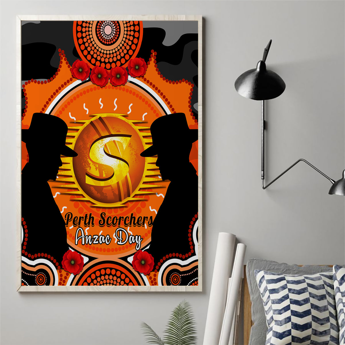 perth-scorchers-anzac-2024-canvas-wall-art-lest-we-forget-poppy-mix-camouflage
