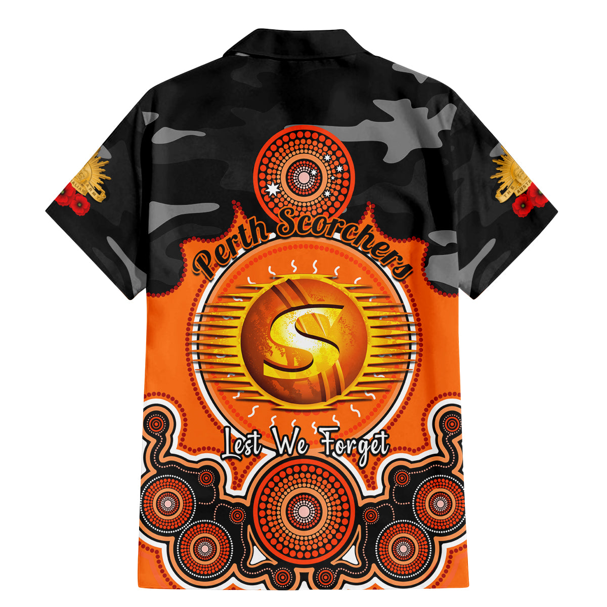perth-scorchers-anzac-2024-family-matching-mermaid-dress-and-hawaiian-shirt-lest-we-forget-poppy-mix-camouflage