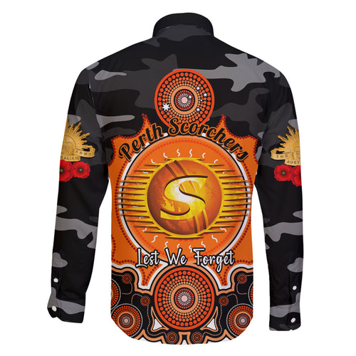 perth-scorchers-anzac-2024-family-matching-off-shoulder-long-sleeve-dress-and-hawaiian-shirt-lest-we-forget-poppy-mix-camouflage