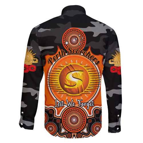 perth-scorchers-anzac-2024-family-matching-short-sleeve-bodycon-dress-and-hawaiian-shirt-lest-we-forget-poppy-mix-camouflage