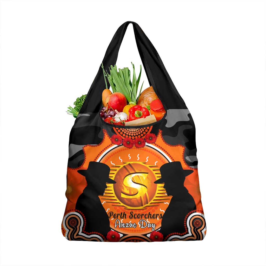 Perth Scorchers ANZAC 2024 Grocery Bag Lest We Forget Poppy Mix Camouflage