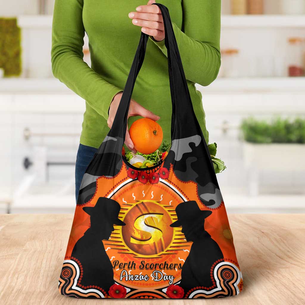 Perth Scorchers ANZAC 2024 Grocery Bag Lest We Forget Poppy Mix Camouflage