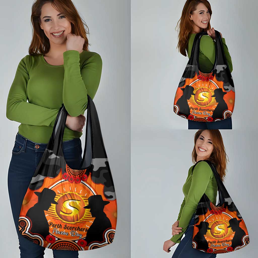 Perth Scorchers ANZAC 2024 Grocery Bag Lest We Forget Poppy Mix Camouflage
