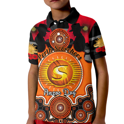 perth-scorchers-anzac-2024-kid-polo-shirt-lest-we-forget-poppy-mix-camouflage