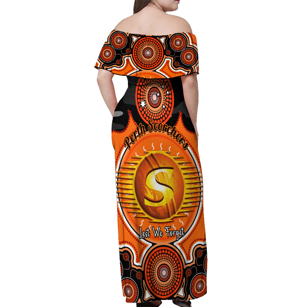 perth-scorchers-anzac-2024-off-shoulder-maxi-dress-lest-we-forget-poppy-mix-camouflage