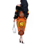 perth-scorchers-anzac-2024-off-the-shoulder-long-sleeve-dress-lest-we-forget-poppy-mix-camouflage