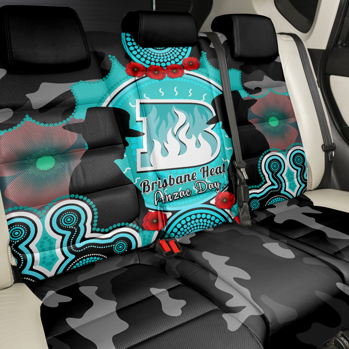 brisbane-heat-anzac-2024-back-car-seat-cover-lest-we-forget-poppy-mix-camouflage