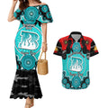 brisbane-heat-anzac-2024-couples-matching-mermaid-dress-and-hawaiian-shirt-lest-we-forget-poppy-mix-camouflage