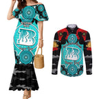 brisbane-heat-anzac-2024-couples-matching-mermaid-dress-and-long-sleeve-button-shirt-lest-we-forget-poppy-mix-camouflage