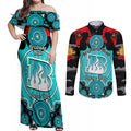 brisbane-heat-anzac-2024-couples-matching-off-shoulder-maxi-dress-and-long-sleeve-button-shirt-lest-we-forget-poppy-mix-camouflage