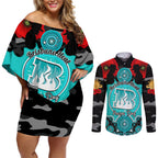 brisbane-heat-anzac-2024-couples-matching-off-shoulder-short-dress-and-long-sleeve-button-shirt-lest-we-forget-poppy-mix-camouflage