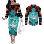 brisbane-heat-anzac-2024-couples-matching-off-the-shoulder-long-sleeve-dress-and-long-sleeve-button-shirt-lest-we-forget-poppy-mix-camouflage