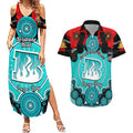brisbane-heat-anzac-2024-couples-matching-summer-maxi-dress-and-hawaiian-shirt-lest-we-forget-poppy-mix-camouflage