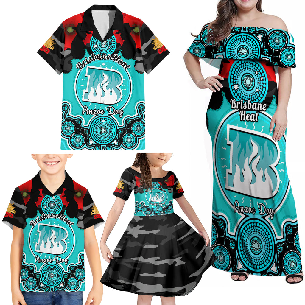 brisbane-heat-anzac-2024-family-matching-off-shoulder-maxi-dress-and-hawaiian-shirt-lest-we-forget-poppy-mix-camouflage