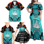 brisbane-heat-anzac-2024-family-matching-off-shoulder-maxi-dress-and-hawaiian-shirt-lest-we-forget-poppy-mix-camouflage