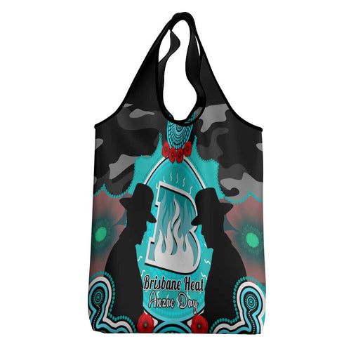 Brisbane Heat ANZAC 2024 Grocery Bag Lest We Forget Poppy Mix Camouflage