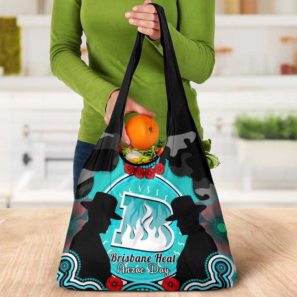 Brisbane Heat ANZAC 2024 Grocery Bag Lest We Forget Poppy Mix Camouflage