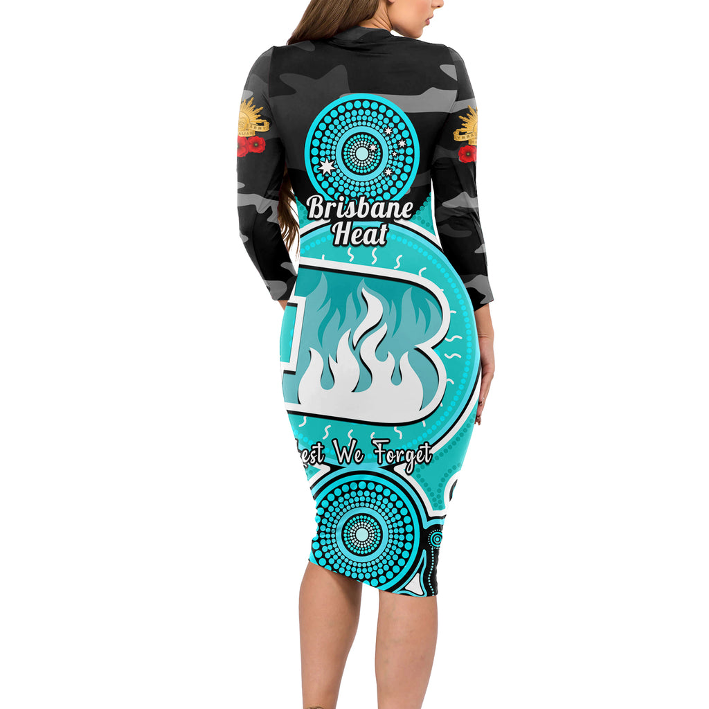brisbane-heat-anzac-2024-long-sleeve-bodycon-dress-lest-we-forget-poppy-mix-camouflage