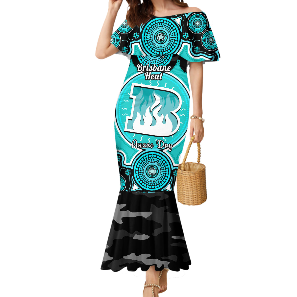 brisbane-heat-anzac-2024-mermaid-dress-lest-we-forget-poppy-mix-camouflage