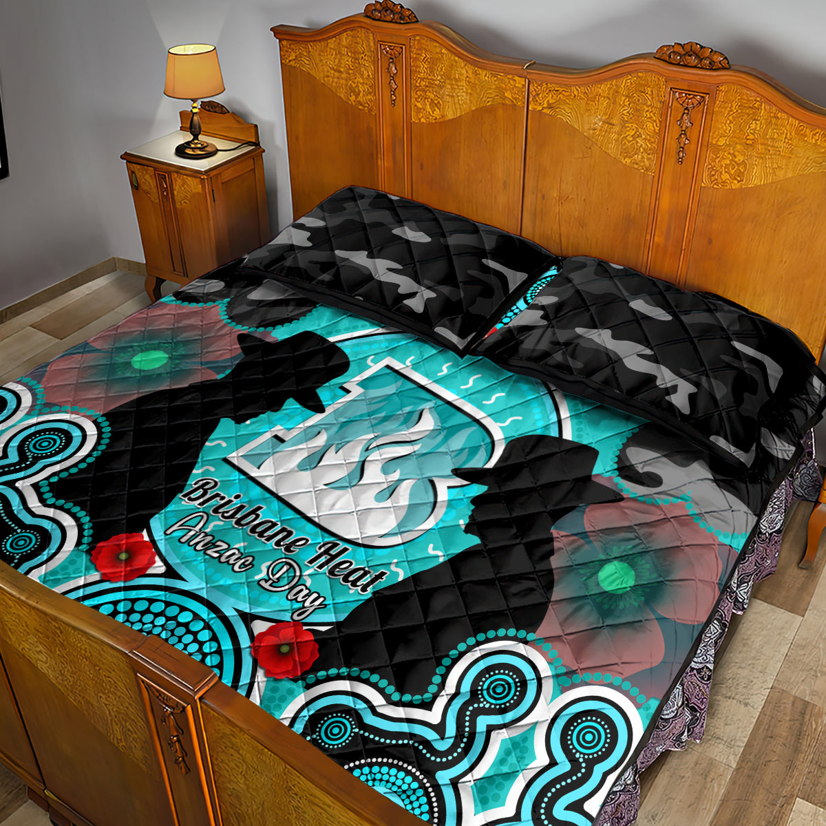 brisbane-heat-anzac-2024-quilt-bed-set-lest-we-forget-poppy-mix-camouflage