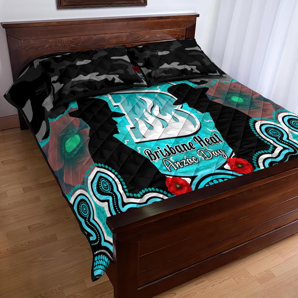 brisbane-heat-anzac-2024-quilt-bed-set-lest-we-forget-poppy-mix-camouflage
