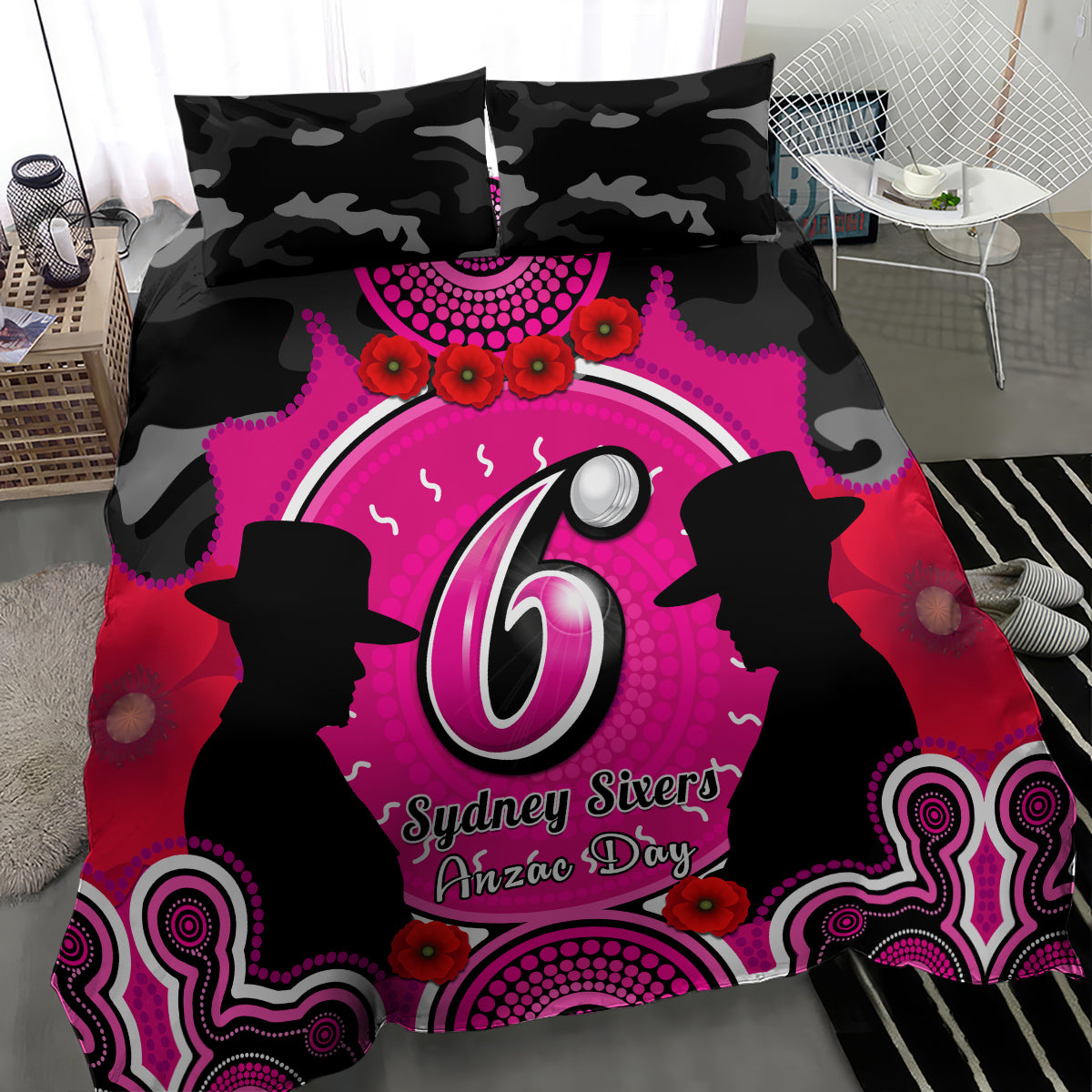sydney-sixers-anzac-2024-bedding-set-lest-we-forget-poppy-mix-camouflage