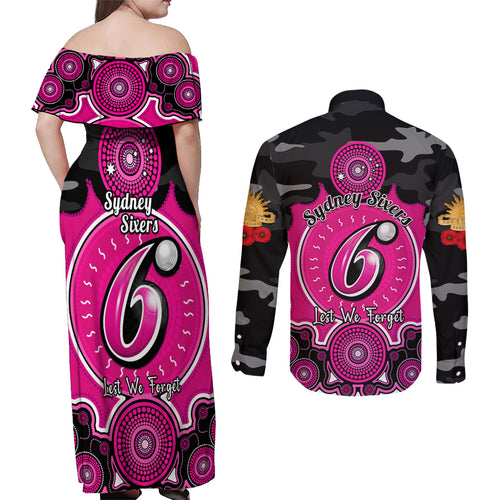 sydney-sixers-anzac-2024-couples-matching-off-shoulder-maxi-dress-and-long-sleeve-button-shirt-lest-we-forget-poppy-mix-camouflage