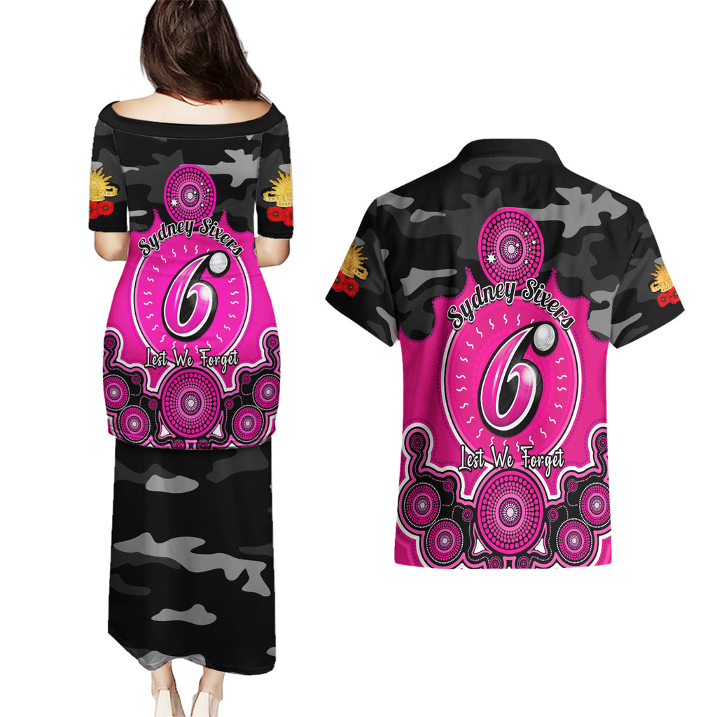 sydney-sixers-anzac-2024-couples-matching-puletasi-dress-and-hawaiian-shirt-lest-we-forget-poppy-mix-camouflage