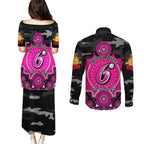 sydney-sixers-anzac-2024-couples-matching-puletasi-dress-and-long-sleeve-button-shirt-lest-we-forget-poppy-mix-camouflage