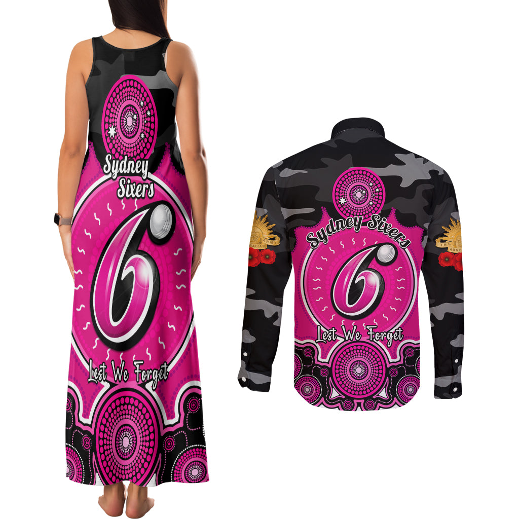 sydney-sixers-anzac-2024-couples-matching-tank-maxi-dress-and-long-sleeve-button-shirt-lest-we-forget-poppy-mix-camouflage