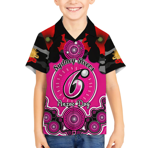 sydney-sixers-anzac-2024-family-matching-long-sleeve-bodycon-dress-and-hawaiian-shirt-lest-we-forget-poppy-mix-camouflage