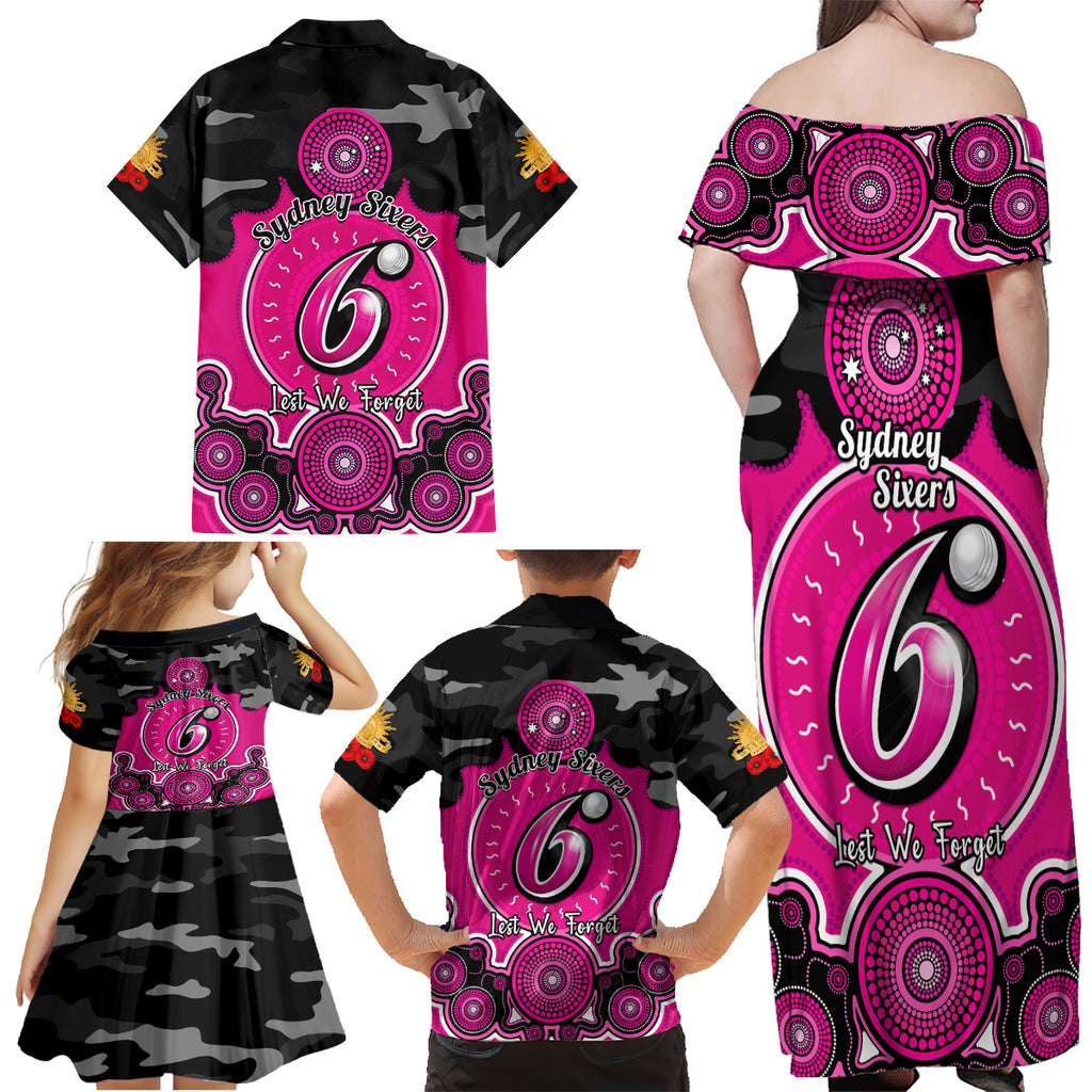 sydney-sixers-anzac-2024-family-matching-off-shoulder-maxi-dress-and-hawaiian-shirt-lest-we-forget-poppy-mix-camouflage