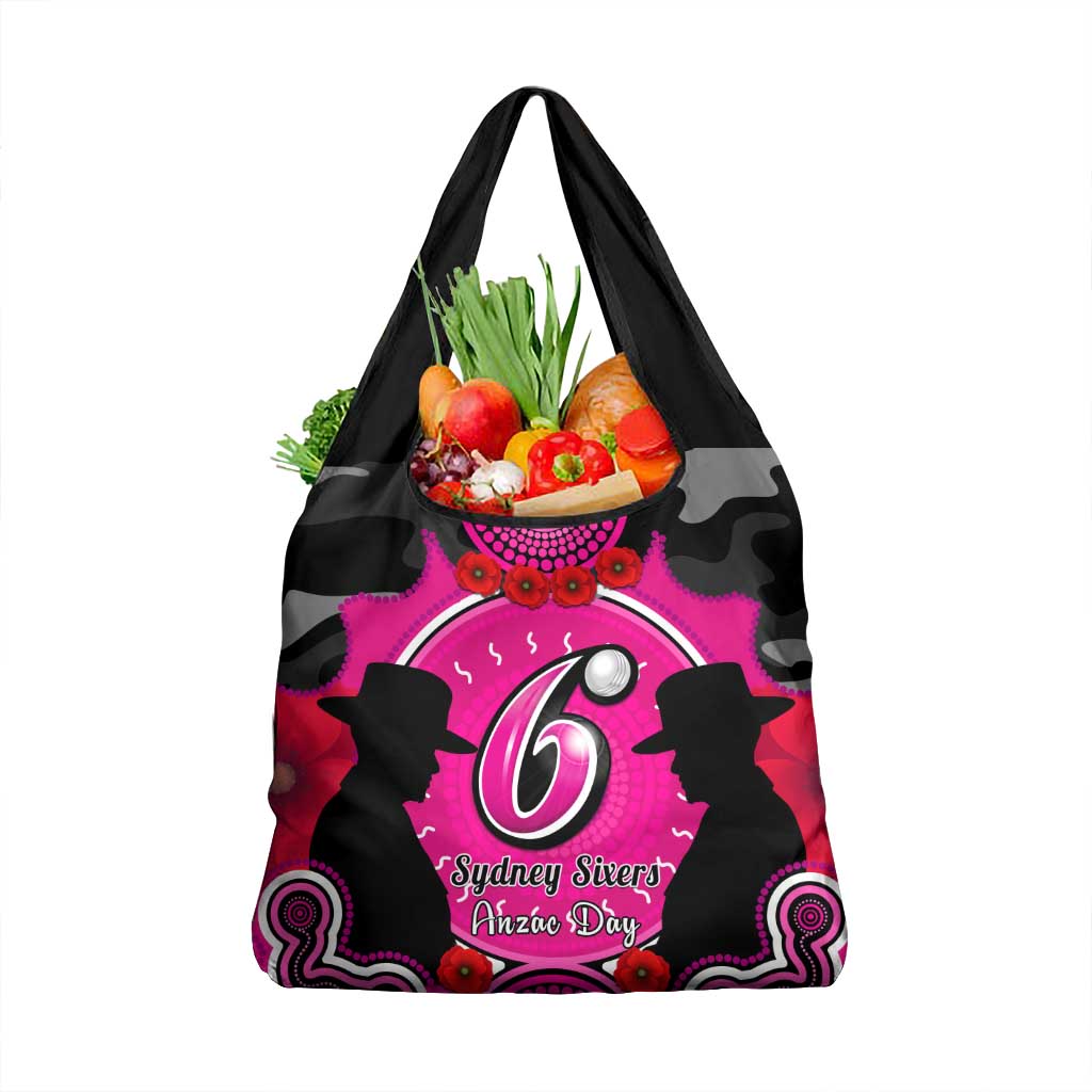 Sydney Sixers ANZAC 2024 Grocery Bag Lest We Forget Poppy Mix Camouflage