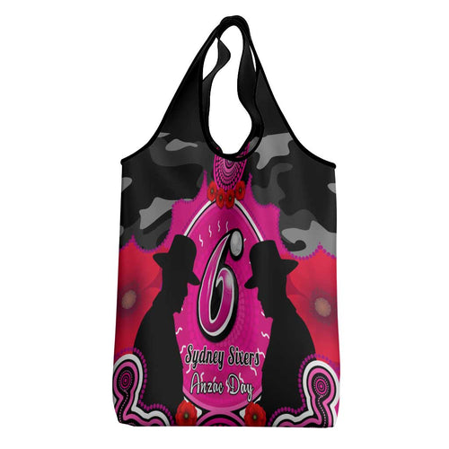 Sydney Sixers ANZAC 2024 Grocery Bag Lest We Forget Poppy Mix Camouflage