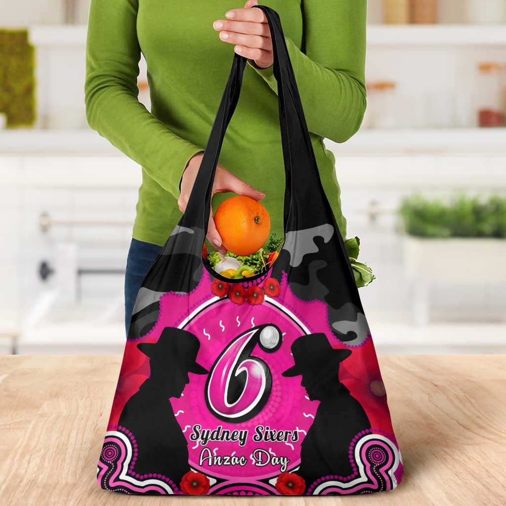 Sydney Sixers ANZAC 2024 Grocery Bag Lest We Forget Poppy Mix Camouflage