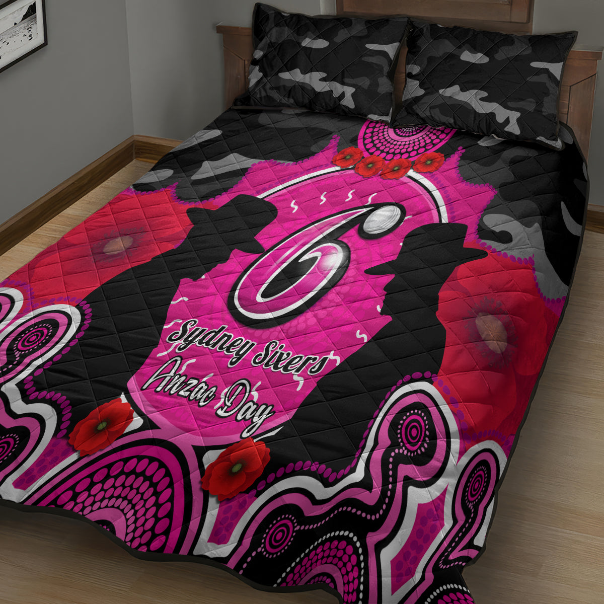 sydney-sixers-anzac-2024-quilt-bed-set-lest-we-forget-poppy-mix-camouflage