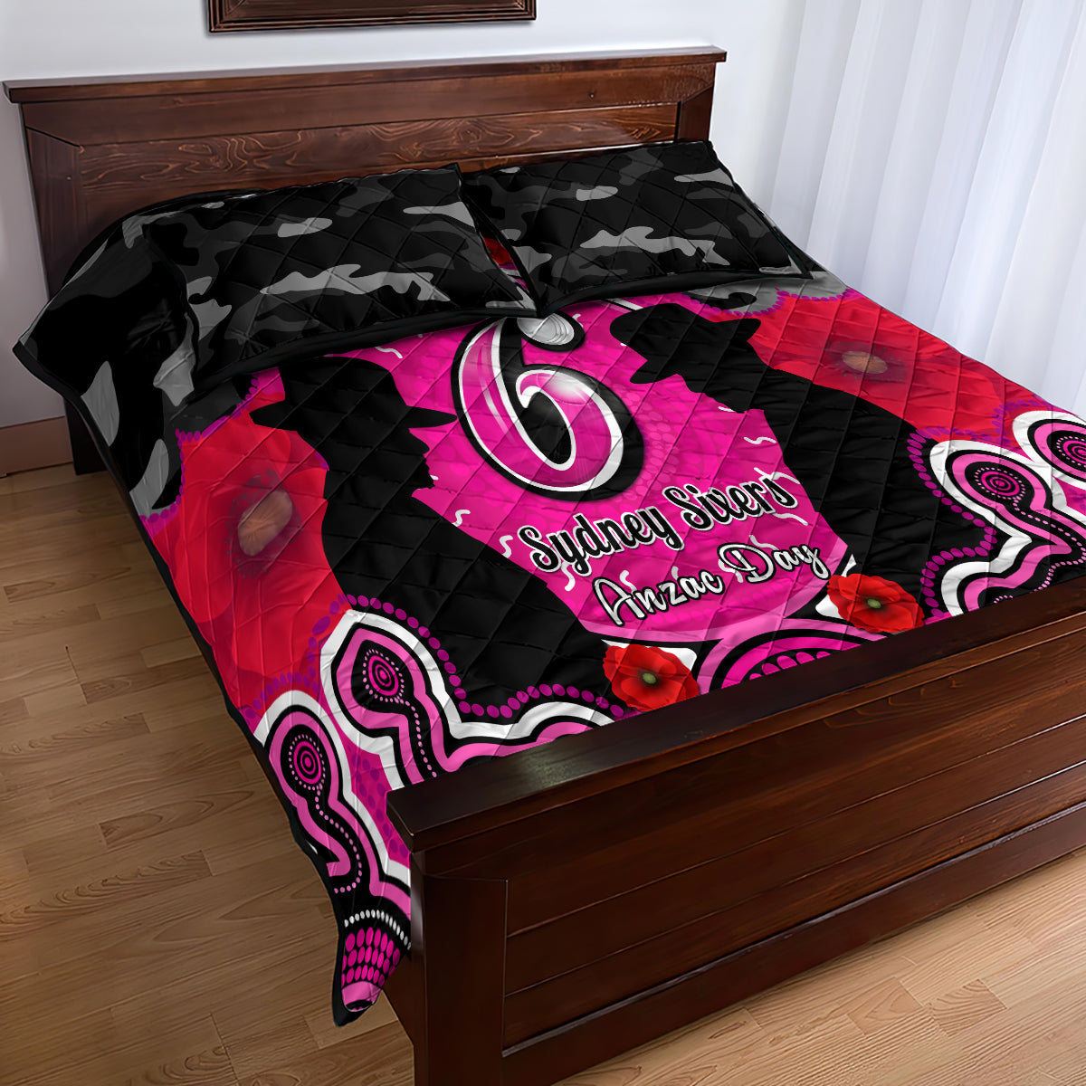 sydney-sixers-anzac-2024-quilt-bed-set-lest-we-forget-poppy-mix-camouflage
