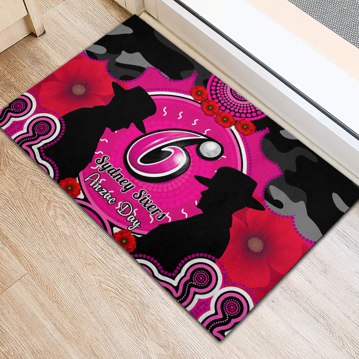 sydney-sixers-anzac-2024-rubber-doormat-lest-we-forget-poppy-mix-camouflage