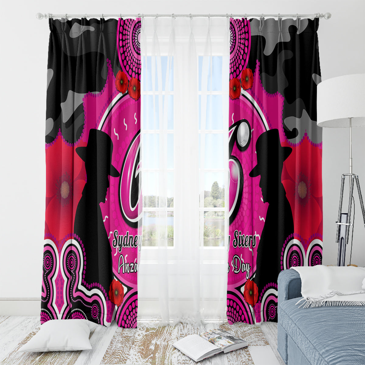 sydney-sixers-anzac-2024-window-curtain-lest-we-forget-poppy-mix-camouflage