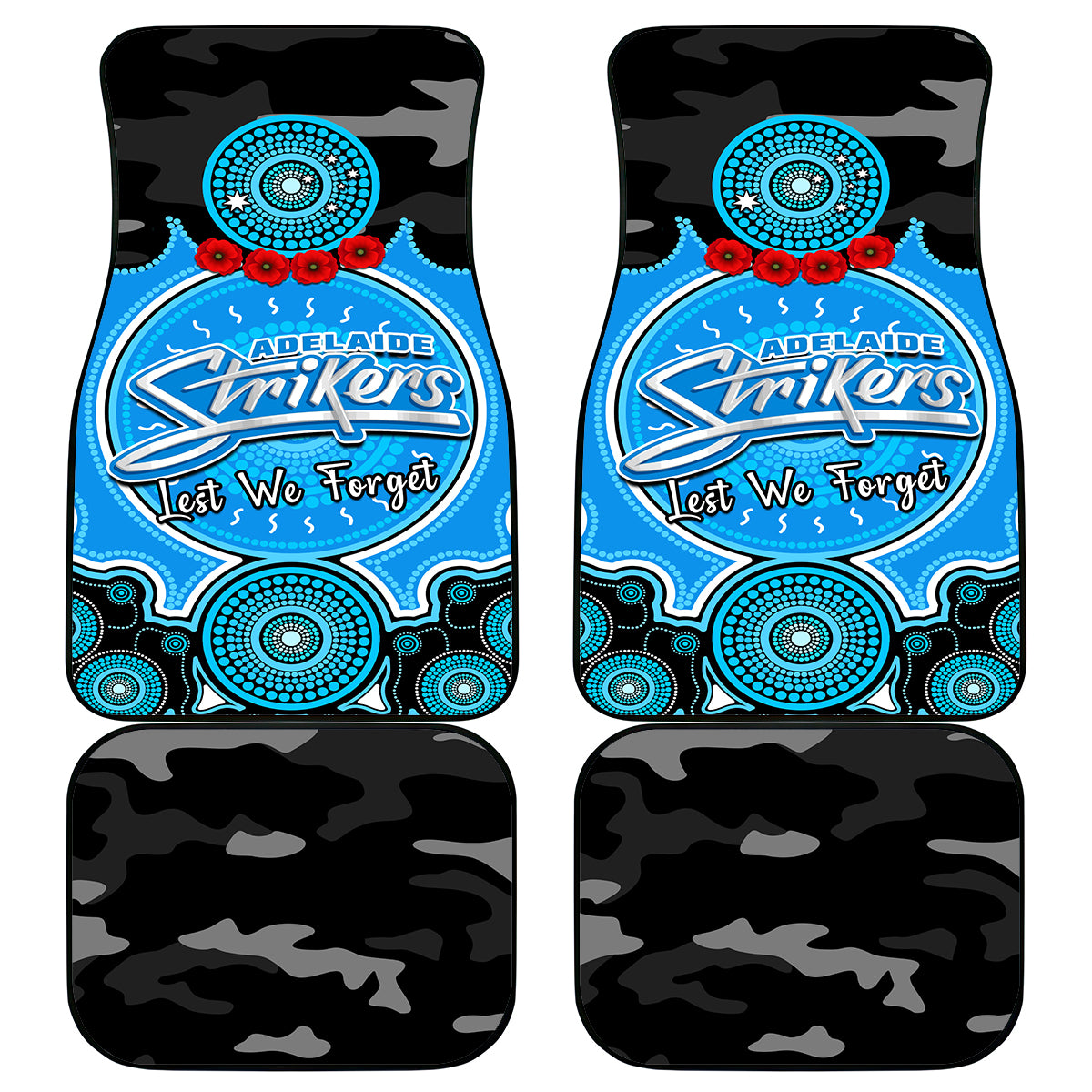 adelaide-strikers-anzac-2024-car-mats-lest-we-forget-poppy-mix-camouflage