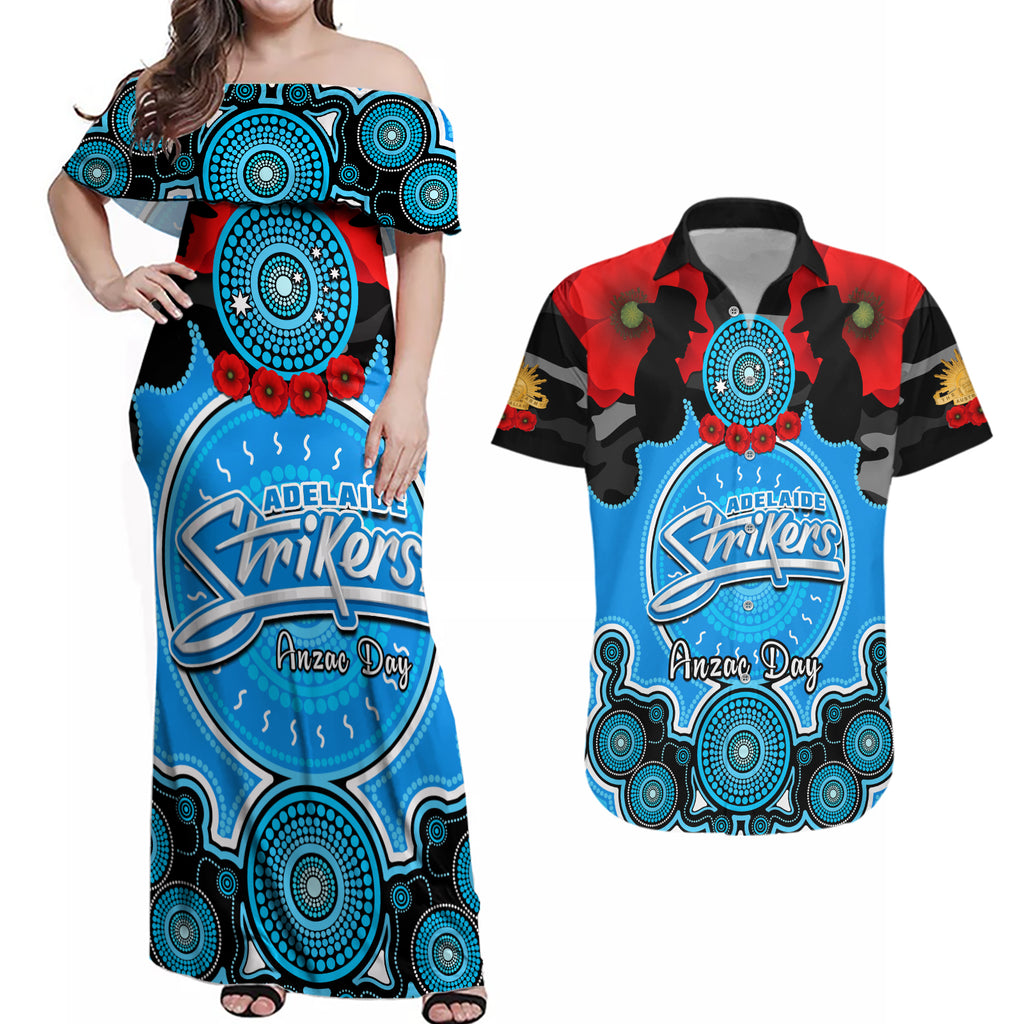 adelaide-strikers-anzac-2024-couples-matching-off-shoulder-maxi-dress-and-hawaiian-shirt-lest-we-forget-poppy-mix-camouflage