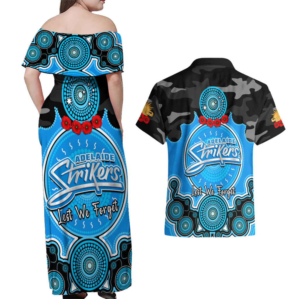 adelaide-strikers-anzac-2024-couples-matching-off-shoulder-maxi-dress-and-hawaiian-shirt-lest-we-forget-poppy-mix-camouflage