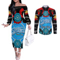 adelaide-strikers-anzac-2024-couples-matching-off-the-shoulder-long-sleeve-dress-and-long-sleeve-button-shirt-lest-we-forget-poppy-mix-camouflage