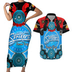 adelaide-strikers-anzac-2024-couples-matching-short-sleeve-bodycon-dress-and-hawaiian-shirt-lest-we-forget-poppy-mix-camouflage