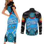adelaide-strikers-anzac-2024-couples-matching-short-sleeve-bodycon-dress-and-long-sleeve-button-shirt-lest-we-forget-poppy-mix-camouflage