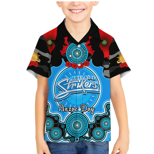 adelaide-strikers-anzac-2024-family-matching-mermaid-dress-and-hawaiian-shirt-lest-we-forget-poppy-mix-camouflage