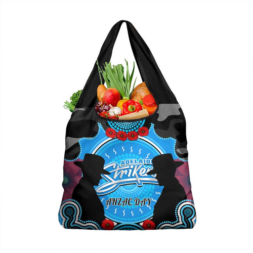 Adelaide Strikers ANZAC 2024 Grocery Bag Lest We Forget Poppy Mix Camouflage